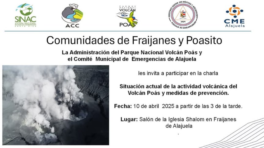 Charla con la Administración del Parque Volcán Poás y Comité Municipal de&nbsp;Emergencia