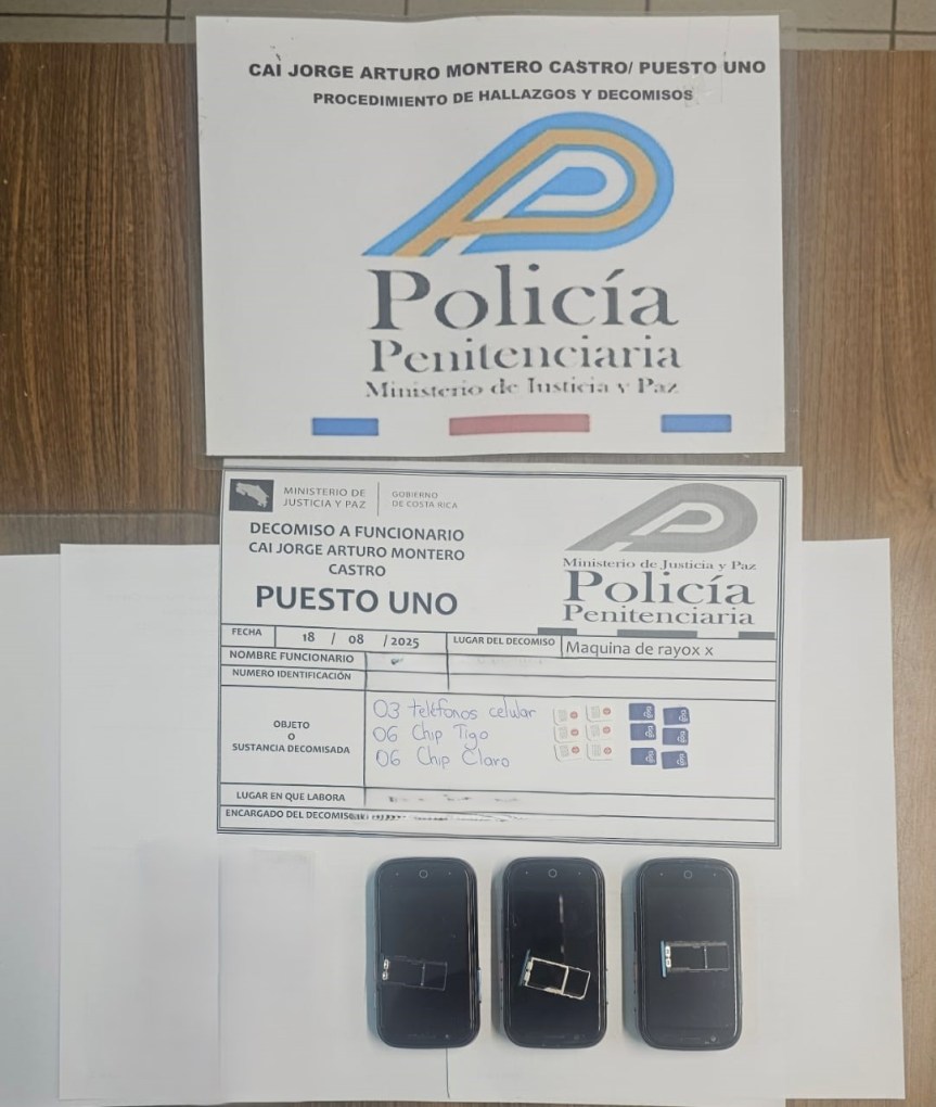 Detienen oficial penitenciario con teléfonos y chips en La&nbsp;Reforma